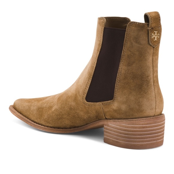 LAST CHANCE TORY BURCH Women's Western Pointed Toe Ankle Chelsea Boots - Picture 2 of 5